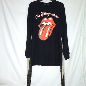ASOS The Rolling Stones Men's Long Sleeve Tee With Fringe SMALL